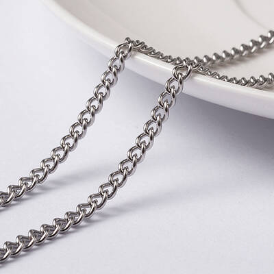 Tarnish Resistant 304 Stainless Steel Twisted Chains Curb Chains