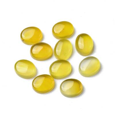 Natural Yellow Agate Cabochons