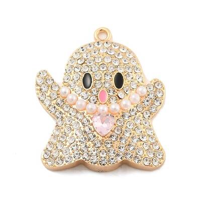 Alloy with Glass Rhinestone Pendants