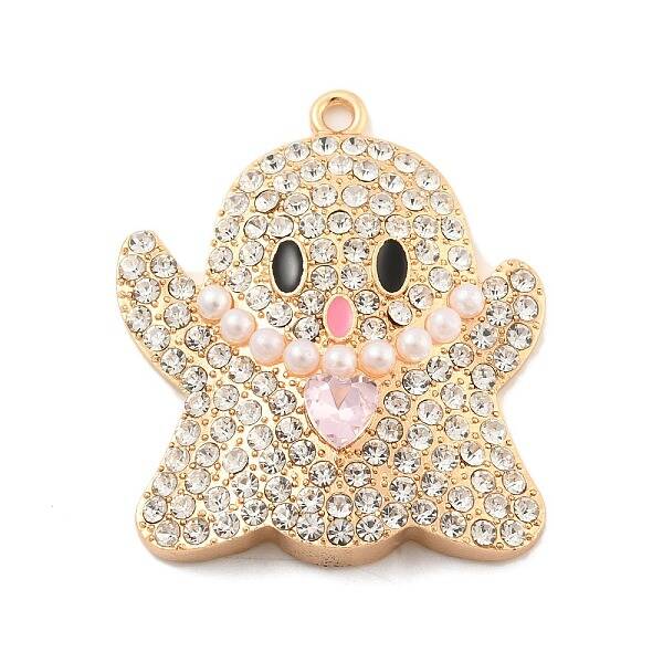 Alloy with Glass Rhinestone Pendants