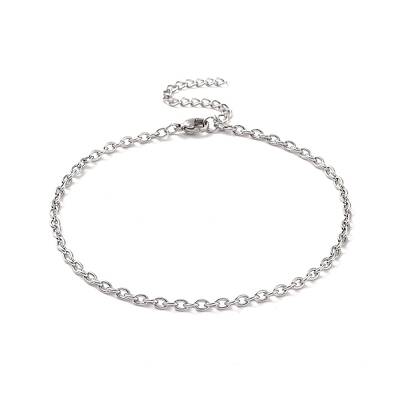 Non-Tarnish 304 Stainless Steel Cable Chain Bracelet for Men Women