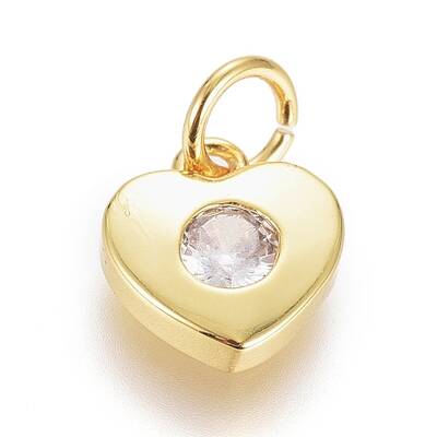 Brass Micro Pave Cubic Zirconia Pendants
