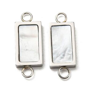304 Stainless Steel Shell Connector Charms