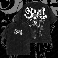 [ViciousWear] Limited Edition Ghost Papa Emeritus IV T-Shirt Unisex Oversized Acid Wash Lightweight Cotton Soft Tee Rock Band...