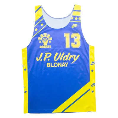 NIKE Velvet Basket Mens Jersey Blue Sleeveless USA M