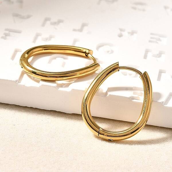 Ion Plating(IP) Stainless Steel Hoop Earrings