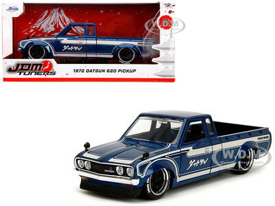1972 Datsun 620 Pickup Truck Blue Metallic and Cream \