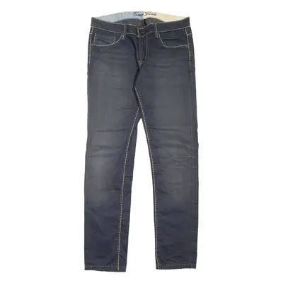 CAMP DAVID Mens Jeans Blue Slim Straight Stone Wash W34 L34