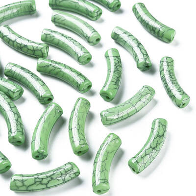 Opaque Crackle Acrylic Beads