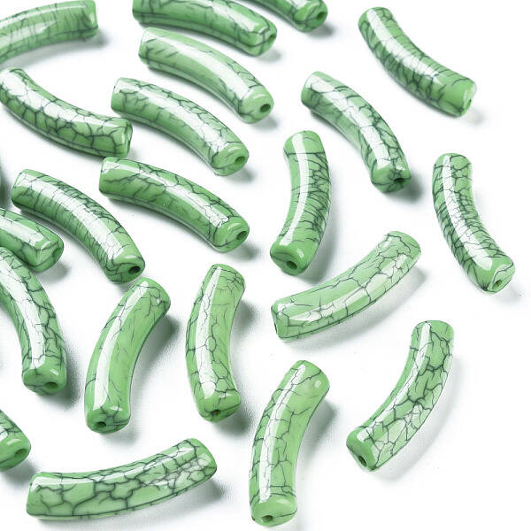Opaque Crackle Acrylic Beads