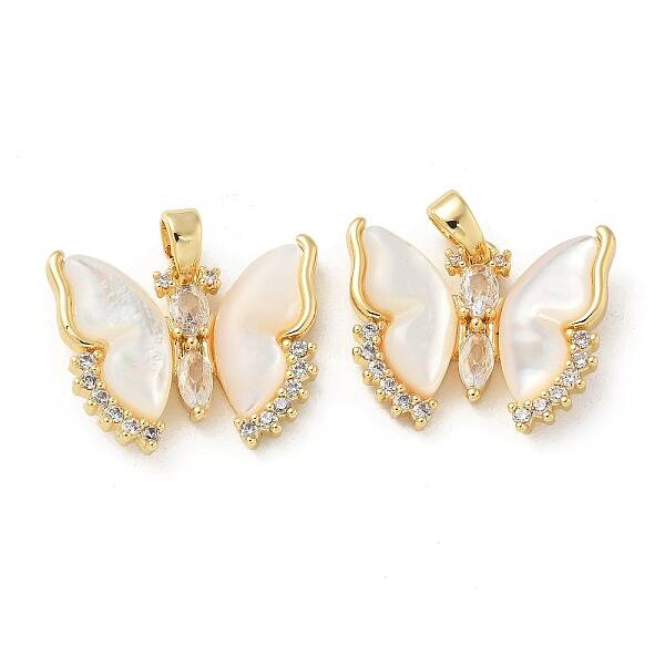 Brass Clear Cubic Zirconia Pendants