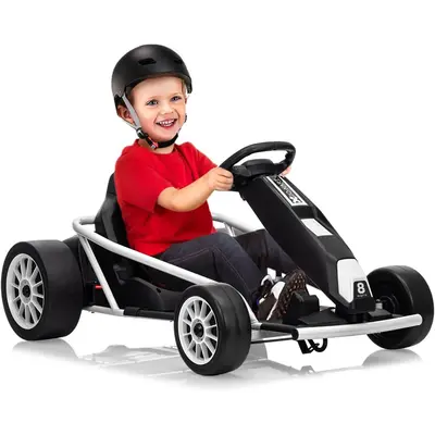 Garvee 24V 9Ah Kids Ride On Go Kart Toy,High Speed 8.1MPH Drifting Car with 2x300W Motors,14.3 XL Seat,Full Metal Frame,Musi...