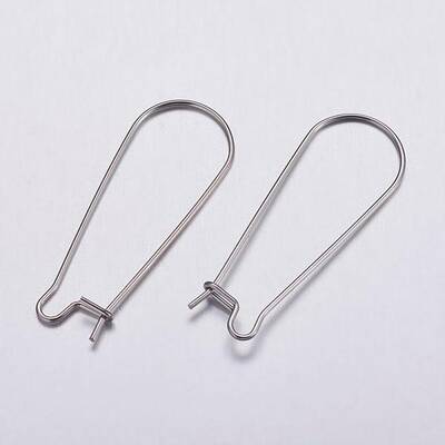 Tarnish Resistant 316 Surgical Stainless Steel Hoop Earrings Settings