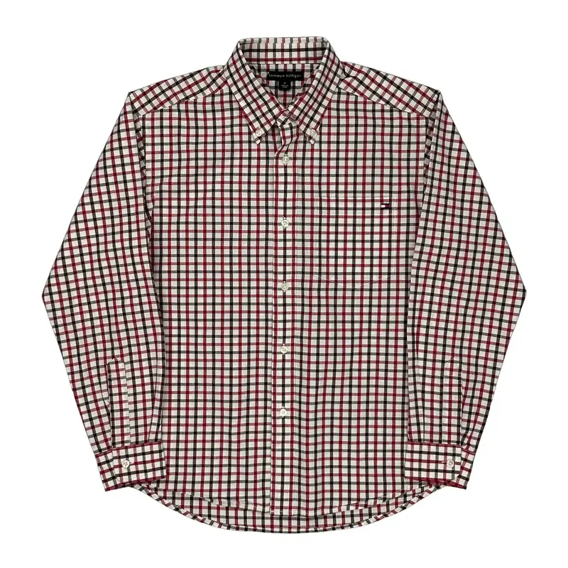 Tommy Hilfiger Checked Shirt - Medium Multicoloured Cotton
