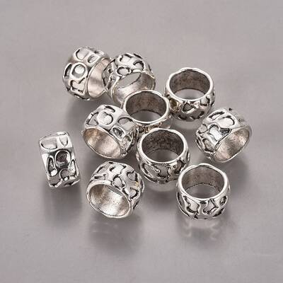 Rondelle Tibetan Style Alloy Beads