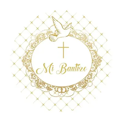 Aperturee Gold White Dove Bautizo Round Backdrops For Baby Shower | Round Backdrop Cover Diy | Baby Shower Backdrop Ideas | R...