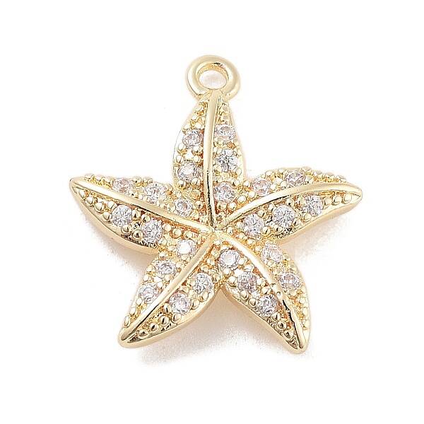Brass Pave Clear Cubic Zirconia Pendants
