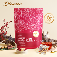 【Libamtea】Libamtea Brown Sugar Ginger Jujube Rose Tea-natural tea drink, rich in natural brown sugar, ginger, red dates, ...
