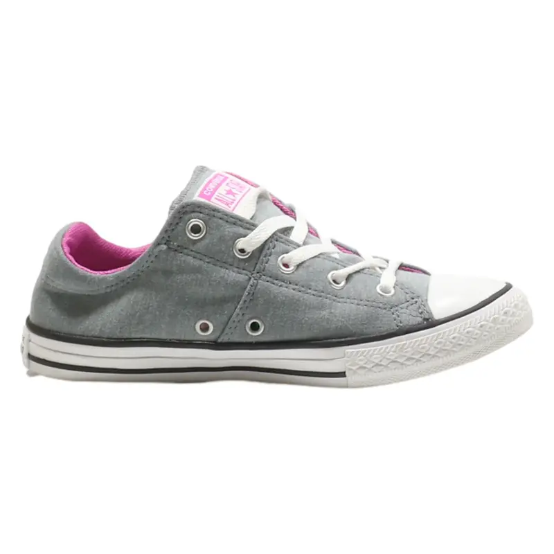 CONVERSE Low Top Trainers Grey Canvas Girls UK 3.5