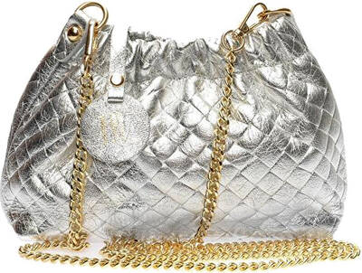 Anna Luchini Borsa A Mano In Pelle Da Donna argento