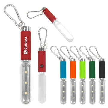 50 Promotional COB Safety Light With Carabiner - Rubberized & ...