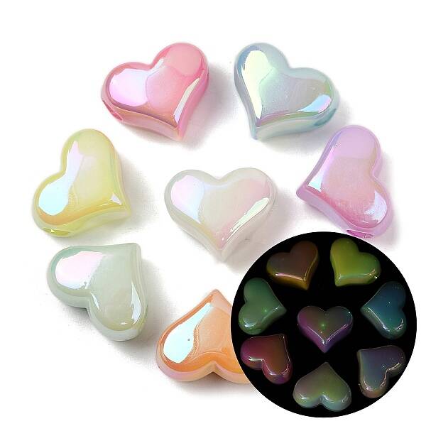 Luminous & UV Plating Opauqe Acrylic Beads
