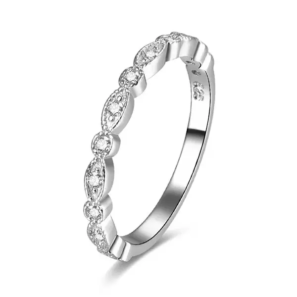 Beneto Silver ring with zirconia AGG167 - Circuit: 52 mm