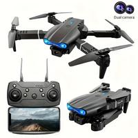 E99 Drone With Dual Camera, WiFi FPV Dual Foldable RC Altitude Hold, Remote Control Toys For Beginners Men's Gifts Indoor And...
