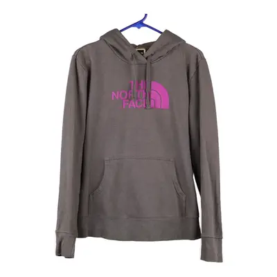 The North Face Spellout Hoodie - Medium Grey Cotton Blend