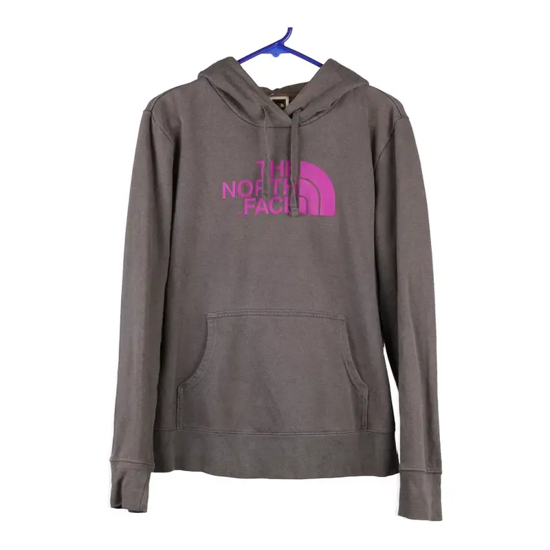 The North Face Spellout Hoodie - Medium Grey Cotton Blend
