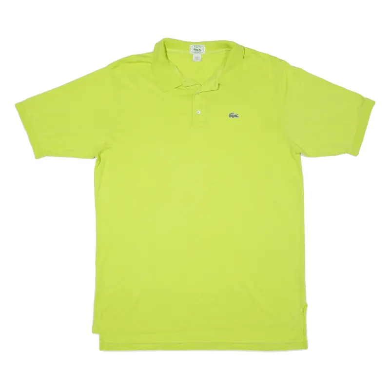 IZOD LACOSTE Polo Shirt Green 90s Short Sleeve Mens XL