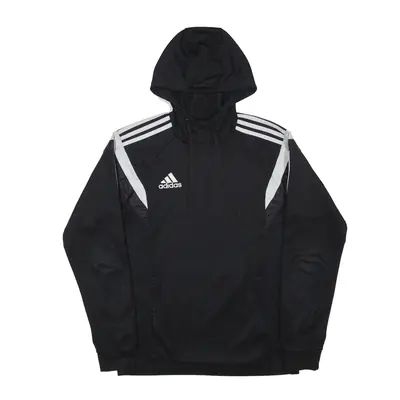 ADIDAS Hoodie Black Pullover Mens S