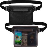 Waterproof Waist Gear Bag, 2 Counts Clear Waterproof Phone Bag with Belt, Floating Waterproof Bag for Travel Beach Outdoor Sw...