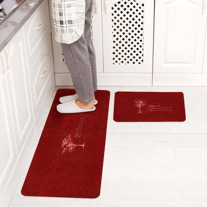 Household Water-absorbent And Oil-proof Anti-slip Mat Bath And Bathroom Foot Mat | Color: 14style | style: 2pcs set