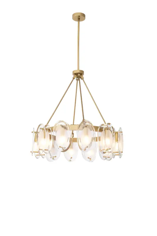 Brass Bevelled Glass Chandelier | Eichholtz Sublime
