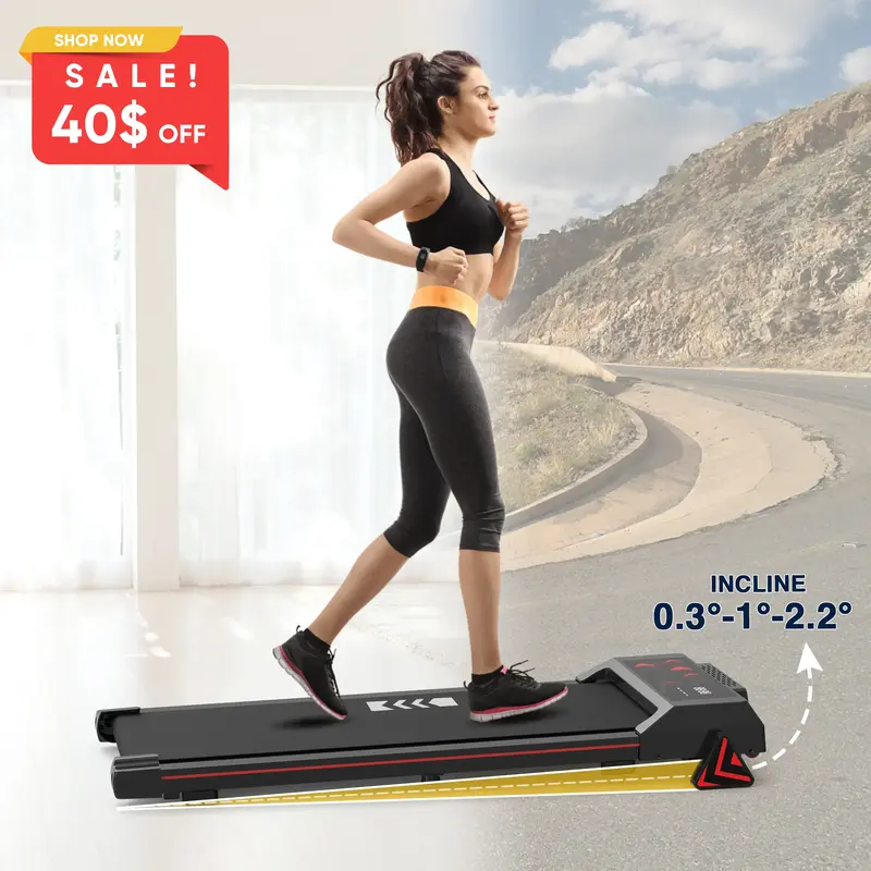 Redliro Universal Treadmill, Walking Pad, Running Machine, 2 in 1 Treadmill with Incline, Low Noise and Indoor Use with LCD D...