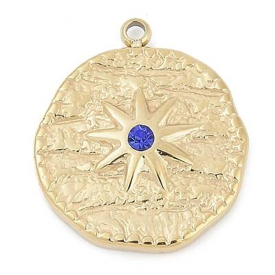 304 Stainless Steel Rhinestone Pendants