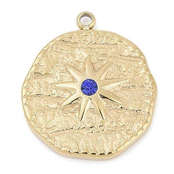 304 Stainless Steel Rhinestone Pendants
