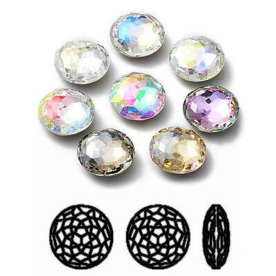 K9 Glass Rhinestone Cabochons