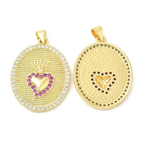 Brass Micro Pave Cubic Zirconia Pendants