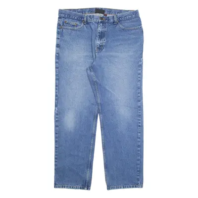 DICKIES Mens Jeans Blue Regular Straight Stone Wash W38 L30
