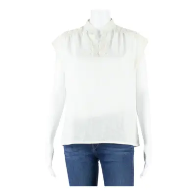 Womens Vests Blouse White V-Neck Sleeveless S