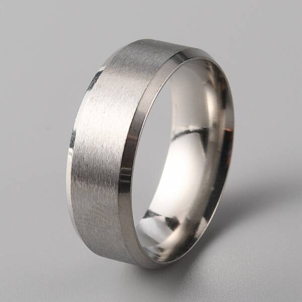 201 Stainless Steel Plain Band Ring for Men Women