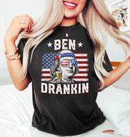 Funny 4th of July Shirt, Retro USA Shirt, Ben Drankin Shirt, Funny Fourth of July Shirt, Patriotic Shirt, Merica Shirt, Indep...