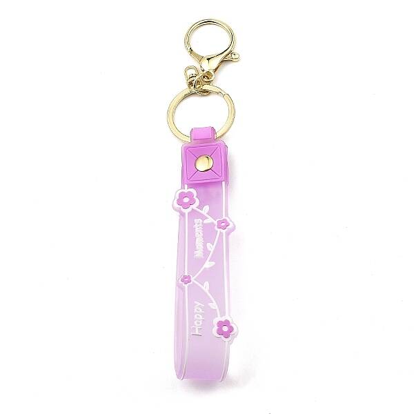 Flower PVC Rope Keychains
