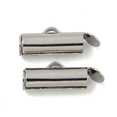 Brass Slide On End Clasp Tubes