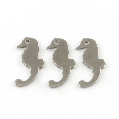 Tarnish Resistant SeaHorse Smooth Surface 201 Stainless Steel Stamping Blank Tag Pendants