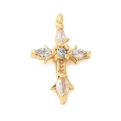 Brass Micro Pave Cubic Zirconia Pendants