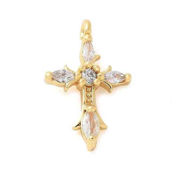 Brass Micro Pave Cubic Zirconia Pendants