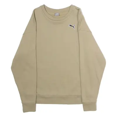 PUMA Mens Sweatshirt Green Crew Neck XS